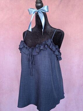 Haute Fox Ruffle Cold-Shoulder Top | Size 2X